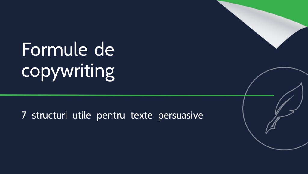 Formule de copywriting: 7 structuri versatile pentru texte care conving