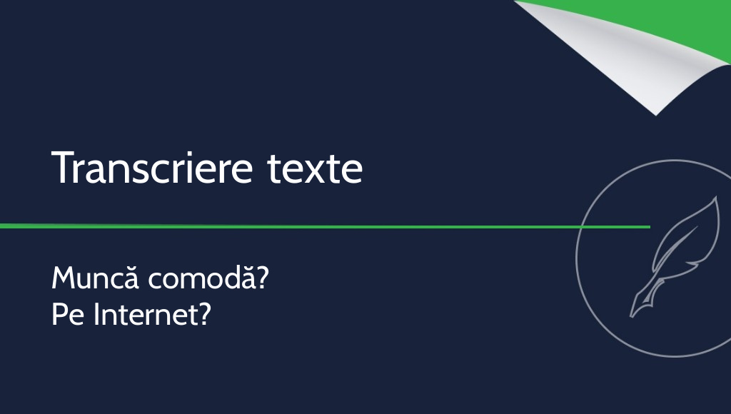 Transcrierea textelor – o activitate comodă pe Internet?