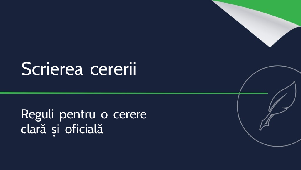 Cum se scrie o cerere? Cele mai importante reguli