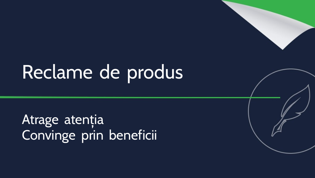Cum să scrii o reclamă pentru un produs?